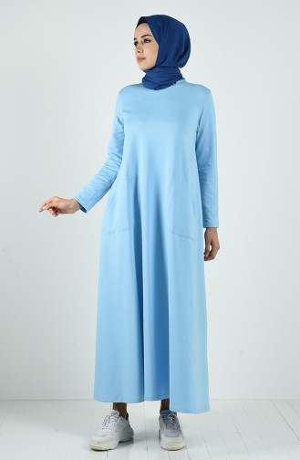 Dress with Two Thread Pockets 88105-05 Blue 88105-05