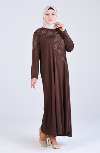 Braun Hijab Kleider 4894-05