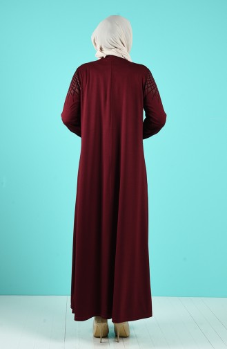 Plus Size Knitted Dress 4900-09 Plum 4900-09
