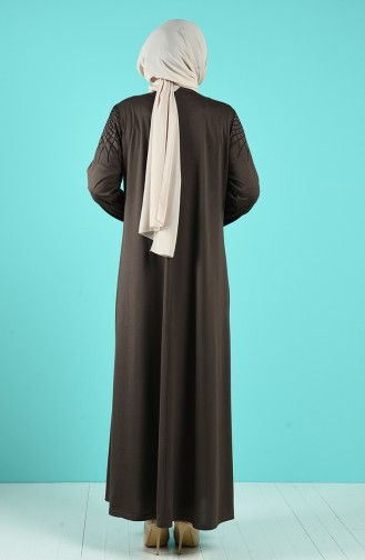 Dunkel-Nerz Hijab Kleider 4900-11