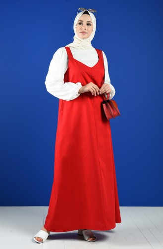 Rot Hijab Kleider 5024-06