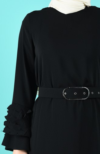 Plus Size Belt Dress 12019-02 Black 12019-02