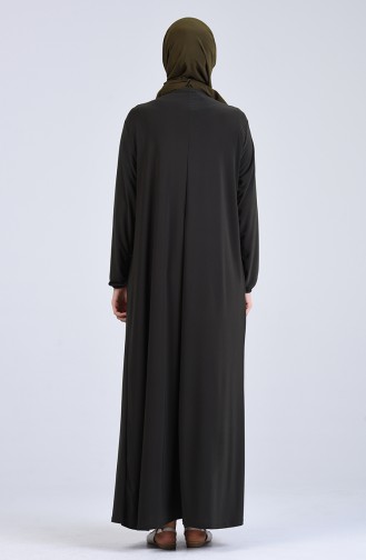 Khaki Hijab Dress 1004-05