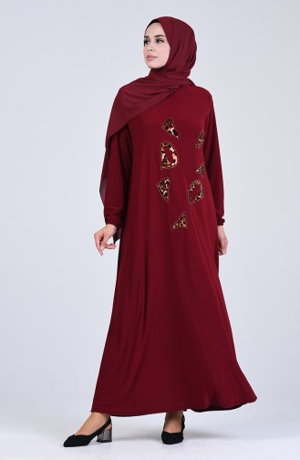فستان أحمر كلاريت 1016-03