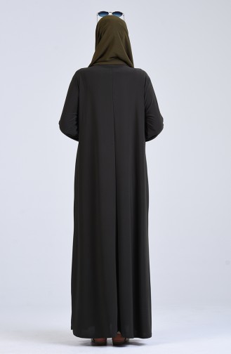 Khaki Hijab Dress 1016-05