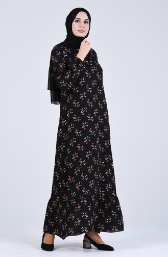 Robe Hijab Noir 8033A-01