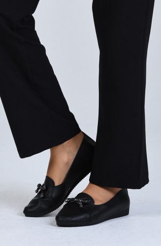 Black Women`s Flats 0022-01