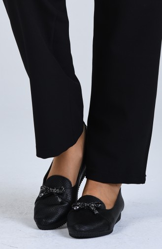 Black Women`s Flats 0022-01