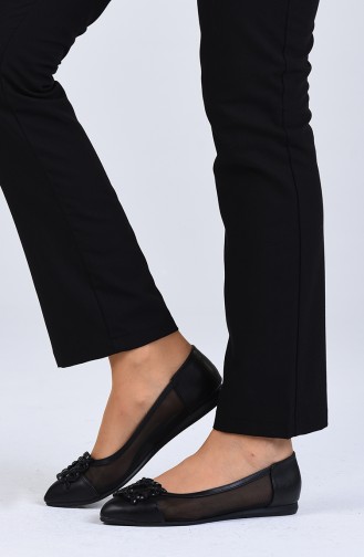 Black Women`s Flats 0210-04