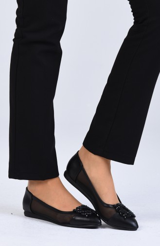 Black Women`s Flats 0210-04