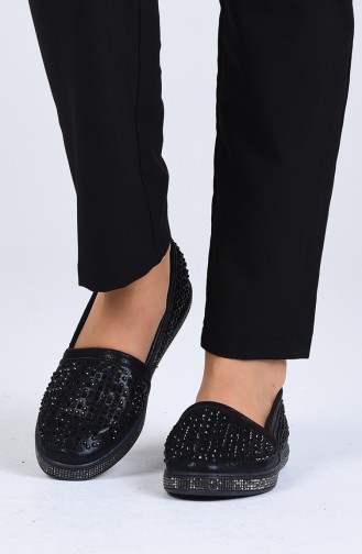Black Woman Flat Shoe 1061-01
