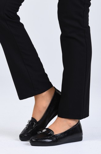 Black Women`s Flats 2651-01