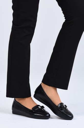 Black Women`s Flats 2651-01