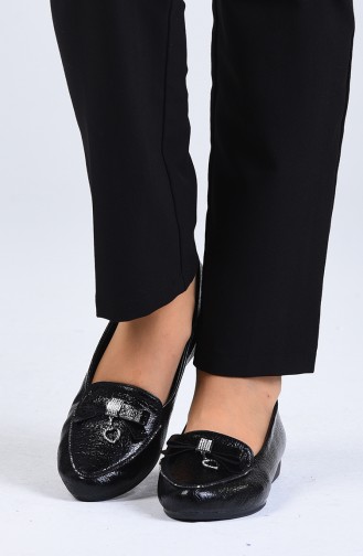 Black Women`s Flats 2651-01