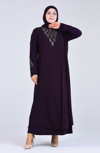 Purple İslamitische Avondjurk 1267-03