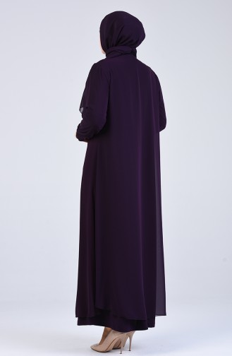 Lila Hijab-Abendkleider 1267-03
