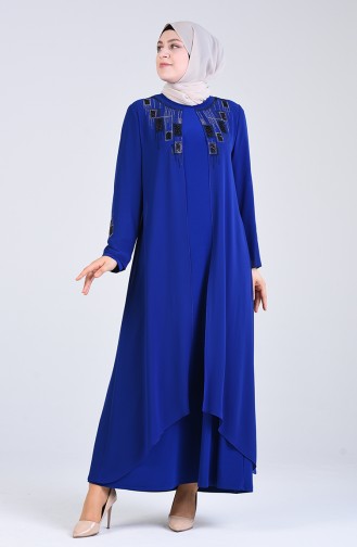 Saxon blue İslamitische Avondjurk 1269-02