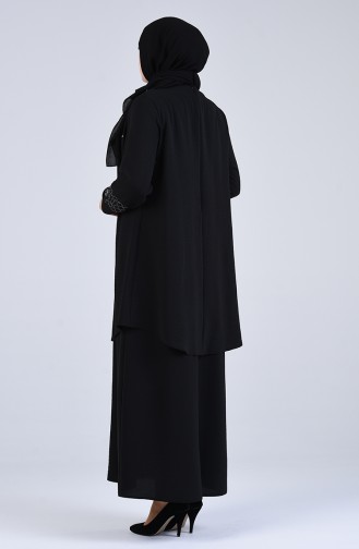 فساتين سهرة بتصميم اسلامي أسود 1302-04