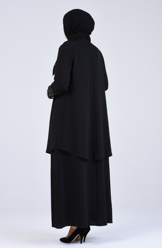 Habillé Hijab Noir 1306-01