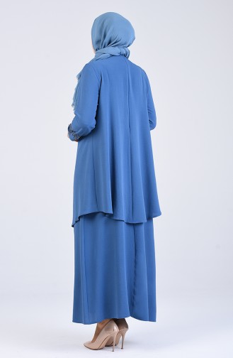 Habillé Hijab Indigo 1306-02