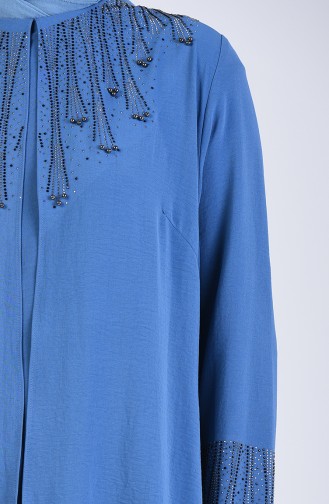 Indigo Hijab-Abendkleider 1306-02