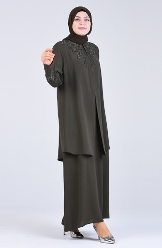 Habillé Hijab Khaki 1306-03