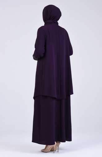 Lila Hijab-Abendkleider 1306-04