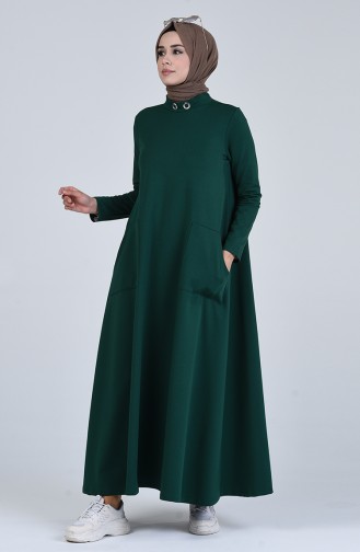 Smaragdgrün Hijab Kleider 88105-06