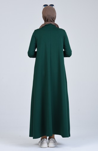 Smaragdgrün Hijab Kleider 88105-06