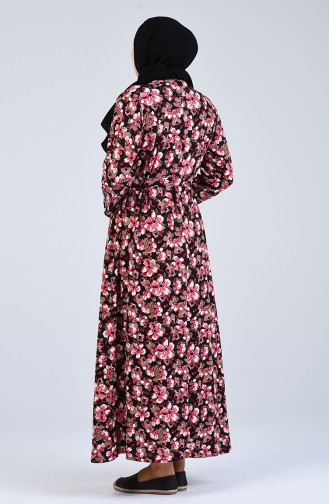 Fuchsia Hijab Dress 4556F-05