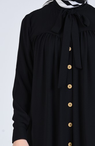 Schwarz Hijab Kleider 5671-01