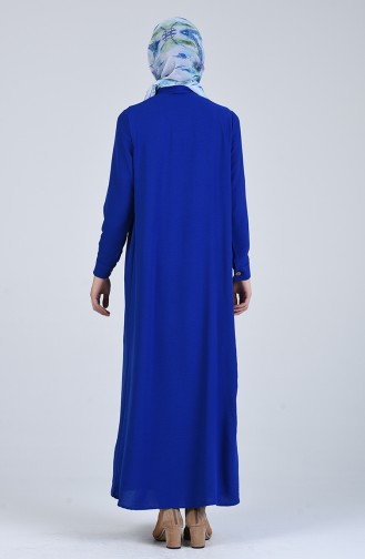 Buttoned Dress 5671-02 Saxe Blue 5671-02