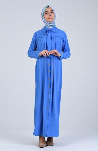 Blau Hijab Kleider 5671-07