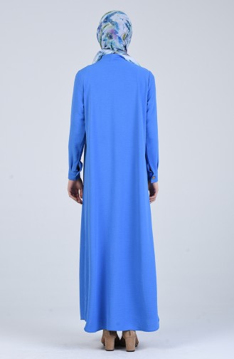 Blau Hijab Kleider 5671-07