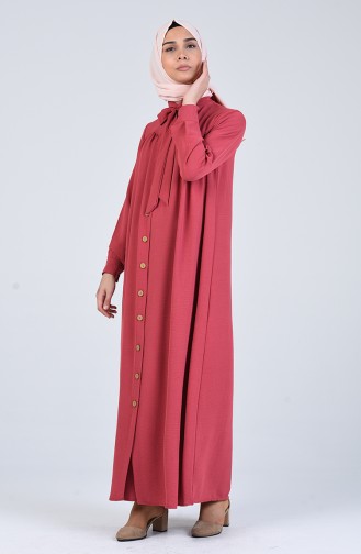 Beige-Rose Hijab Kleider 5671-08