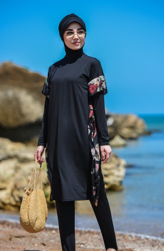 Garnili Tesettür Mayo 8095-01 Siyah