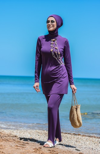 Purple Modest Swimwear 8151-02