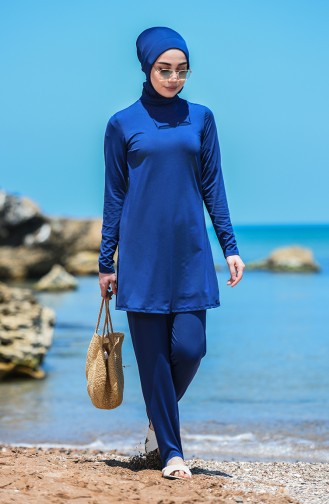 Maillot de Bain Hijab Bleu Marine 8151-03