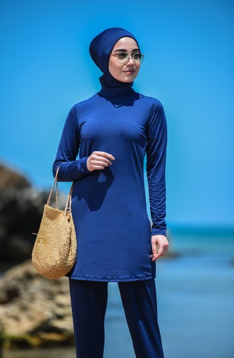 Maillot de Bain Hijab Bleu Marine 8151-03