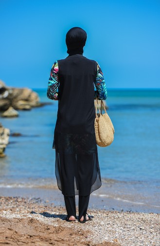 Black Modest Swimwear 8206-01