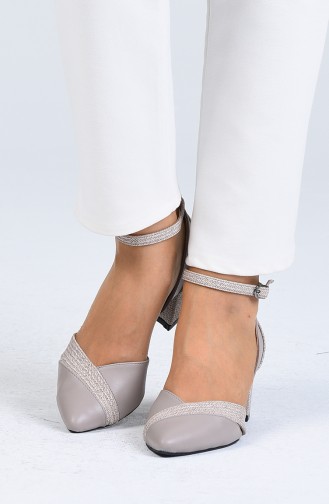 Gray High-Heel Shoes 0060-04