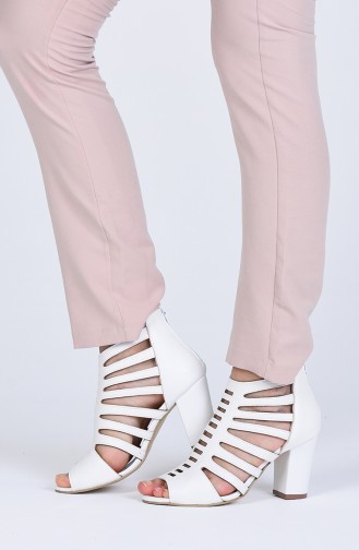 White High-Heel Shoes 1301-05
