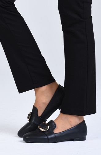 Black Women`s Flats 1603-03