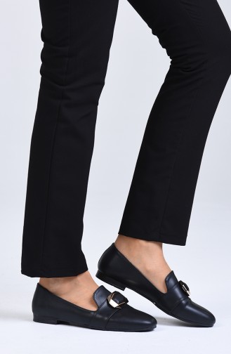 Black Women`s Flats 1603-03