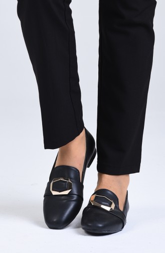 Black Women`s Flats 1603-03