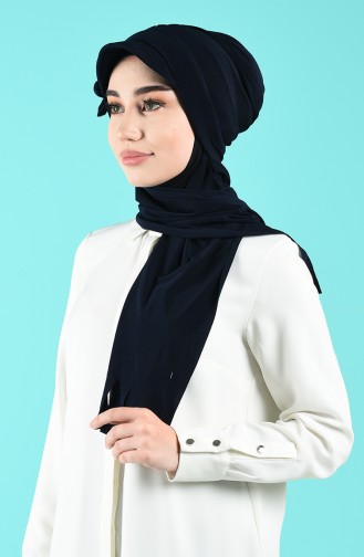 Navy Blue Casual Scarf 7019-05