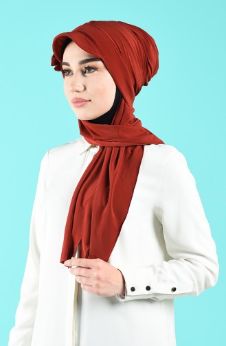 Brick Red Casual Scarf 7019-08