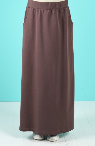 Jupe Couleur Brun 0151-05