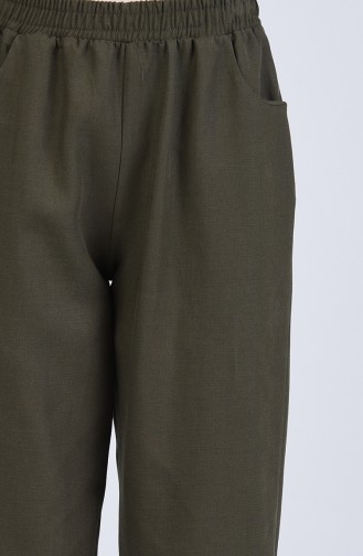 Elastic waist Pocket Detailed Trousers 4129PNT-01 Khaki 4129PNT-01