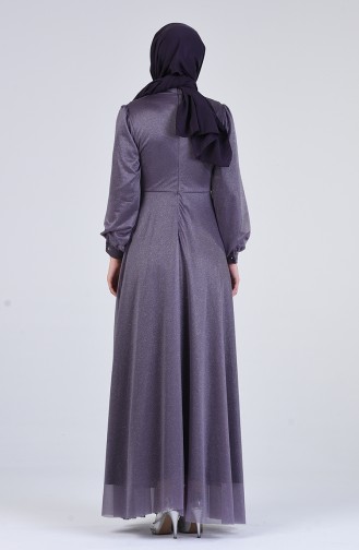 Hellviolett Hijab-Abendkleider 1123-01